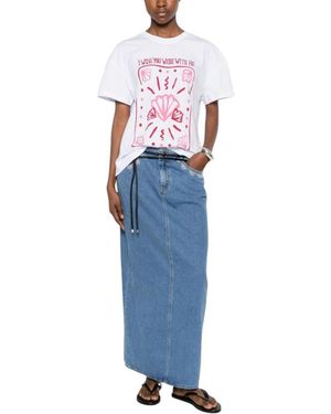 Pennyblack Maxirok Met Geborduurde Details - Blauw