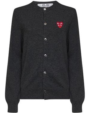 COMME DES GARÇONS PLAY Double Heart Cardigan - Schwarz