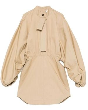 Zimmermann 'Rebellion Drawn' Short Dress - Natural