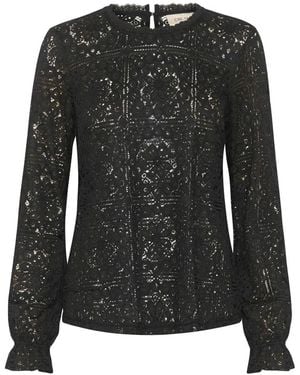 Cream Blouses - Black