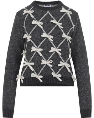 Moschino Round-Neck Knitwear - Gris