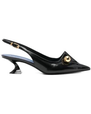 Lanvin Schoenen ,Zwart ,Nylon Slingback Pump