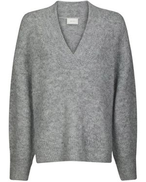 Neo Noir V-Neck Knitwear - Gris