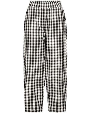 Ichi Broeken ,Veelkleurig ,Polyester Ihkate Straight Broeken - Zwart