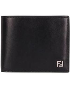 Fendi Bi-Fold Portemonnee Met Muntvak - Zwart