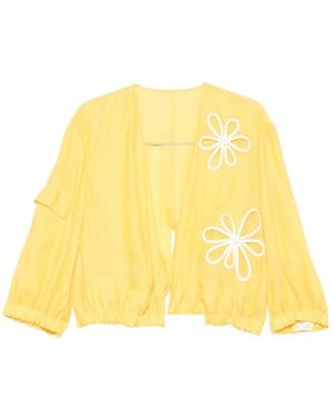 Fendi Floral Patch Blouse - Geel