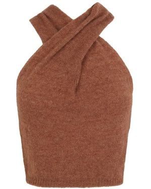 Cortana Sleeveless Tops - Brown