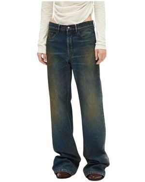 Ann Demeulemeester Genoveva 5-Pockets Relaxed Flared Broeken - Blauw
