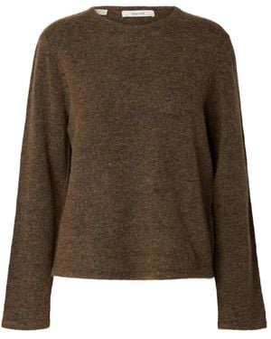 SELECTED Lulu New Ls Knit O-Neck - Grün