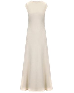 Ruohan Kleedjes ,Wit ,Leer Tailored Knitted Dress - Naturel
