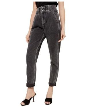 One Teaspoon Schwarze High Waist Hustlers Jeans - Grau