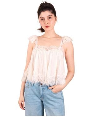 LoveShackFancy Sleeveless Tops - Blue