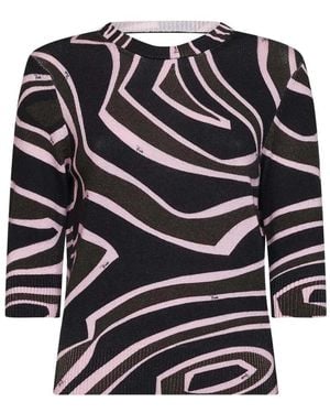 PUCCI Round-Neck Knitwear - Negro