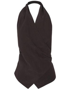 Cortana Sleeveless Tops - Black