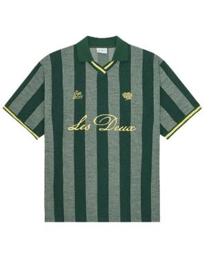 Les Deux Tops ,Groen ,Katoen Stripe Jacquard Voetbalshirt