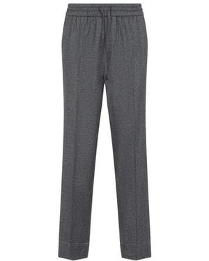 Brioni Broeken ,Grijs ,Leer Asolo Broek