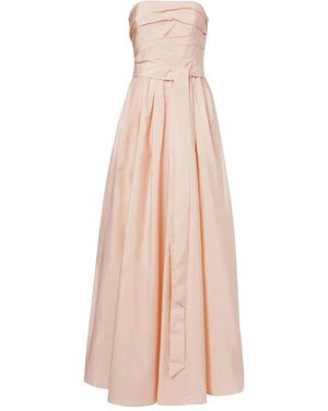 Max Mara Elegante Quinoa Gown Met Ceintuur - Roze