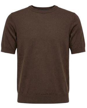 Peserico Round-Neck Knitwear - Brown