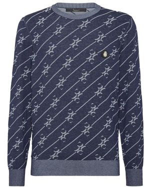 Billionaire Stylischer pullover in blauton