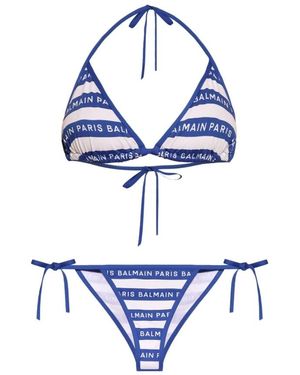 Balmain Blauwe Triangel Bikini