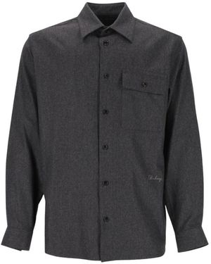Burberry Overhemden ,Grijs ,Wol Oversized Wol-Kasjmier Shirt