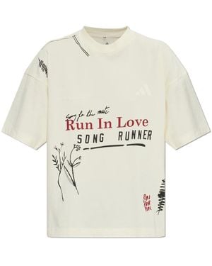 adidas Fitness ,Katoen Running X Song For The Mute T-Shirt - Wit