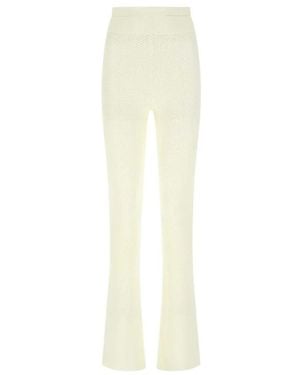 ANDREA ADAMO Wide Trousers - Blanco