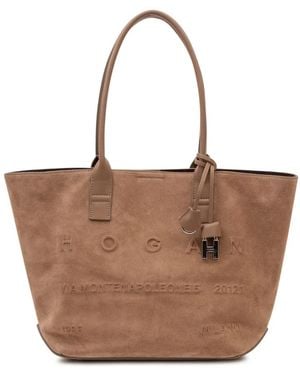 Hogan Address Shopping Bag - Braun