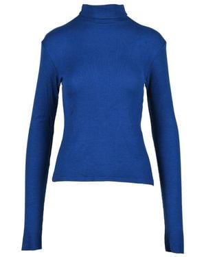 Niu Maglia a collo alto per donne - Blu