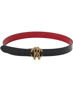 Roberto Cavalli Doppelseitiger Logo-Gürtel - Rot