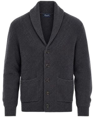 Drumohr D5M419Pnl Cardigan Mit Schalkragen - Blau