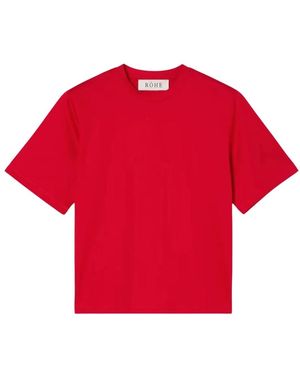 Rohe Tops ,Rood ,Katoen Oversized Katoenen Zijden Shirt