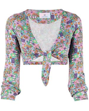 Chiara Ferragni Long Sleeve T-Shirts - Blue