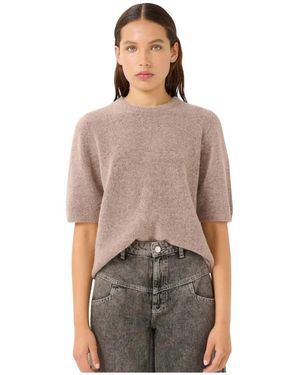Gestuz Round-Neck Knitwear - Marron