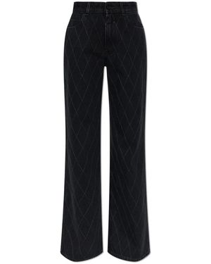 Balmain Weite Hose - Schwarz