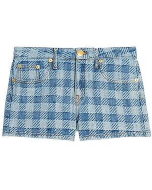 Ami Paris Monogram Denim Shorts - Blau