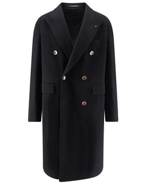 Tagliatore Jassen ,Zwart ,Gevoerd Virgin Wool En Cashmere Jas