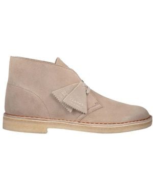 Clarks Lace-Up Boots - Natural