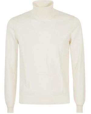 Tagliatore Maglia Collo Alto 1 Filo Merinos - Weiß
