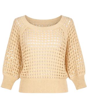 Twinset Round-Neck Knitwear - Natural