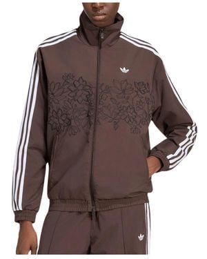 adidas Floral Gfx Firebird Loose Track Jacket - Bruin