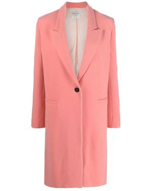 forte_forte Single-Breasted Wool-Cashmere Coat - Pink