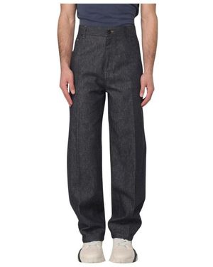 Fendi Weite Beinform Lockere Passform Jeans - Blau
