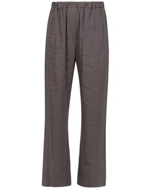 Tela Leinen Weite Hose - Grau