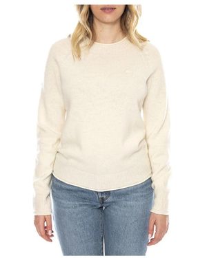 Lacoste Rondgebreide Trui - Wit