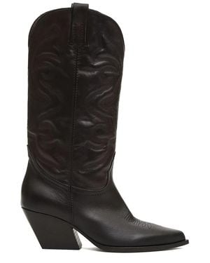 Elena Iachi Cowboy Boots - Black