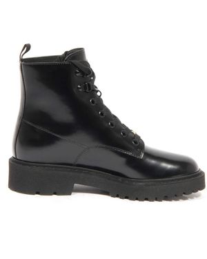 Hogan Lace-Up Boots - Black