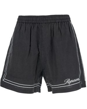 Represent Schwarze Border Shorts - Grau