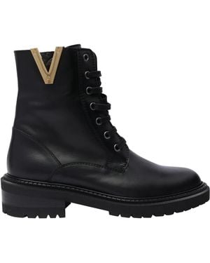 Via Roma 15 Lace-Up Boots - Black