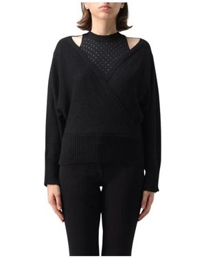 SIMONA CORSELLINI V-Neck Knitwear - Noir